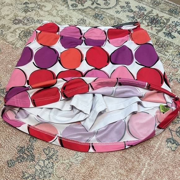 Emerald 18 Pink Purple Coral Red White Circle Golf Skort Sz Sm - Picture 4 of 5